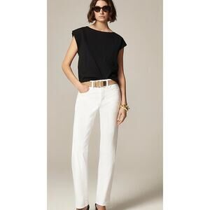 J Crew Slouchy Jeans 29 8 White NWT CH979 J.Crew 80s Rigid Denim Straight Leg